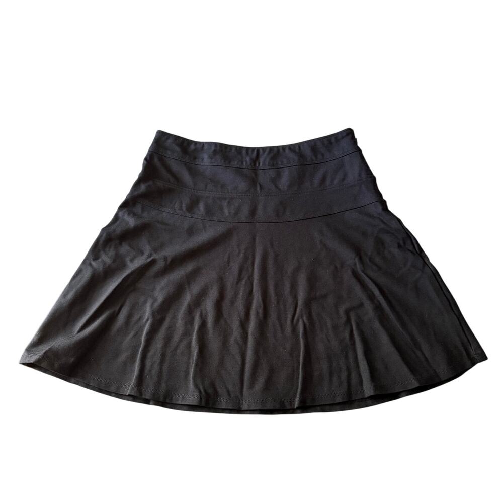 Athleta Black A-Line Skort Zipper Closure Size 4 Athleisure Tennis Pickleball